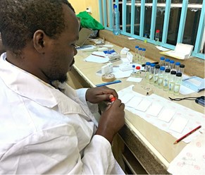 Health care staff conduct RB-PMS regulatory activities in the lab